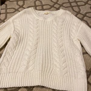 L.A Hearts White/Cream Cable-knit Sweater